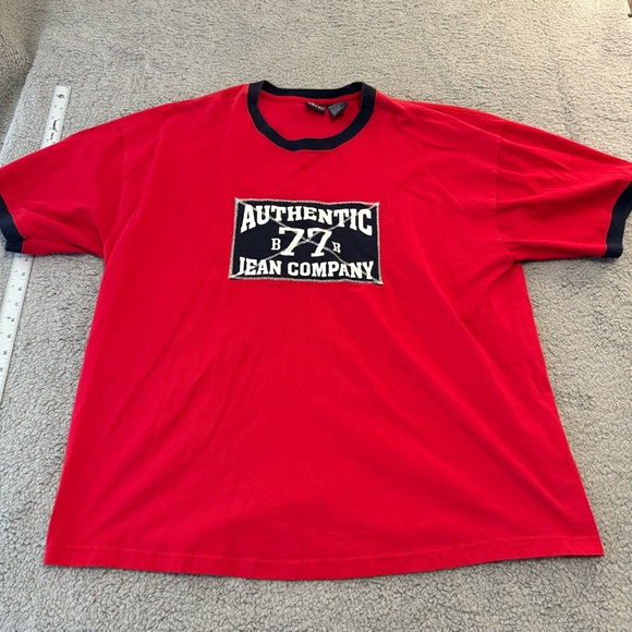 Bugle Boy Other - Bugle Boy Jeans Company Vintage Red Spellout Shirt Men’s 2xl Baggy Y2K‎